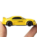 LDARC R02 1/64 2.4G RWD Drift RC Car Mini Race LED Light Radio Control High-Speed Motor On-Road Racing Vehicle Model Boys Gifts 60 Minutes Playing Time Toys