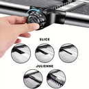 Multifunctional Vegetable Cutter Grater Food Slicer Adjustable Thickness for Cheese Fruits Vegetables Stainless Steel Food Cutter Slicer Dicer with Extra Brush for Kitchen