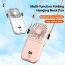 Mini Portable Outdoor Hand Fan Hanging Neck Fan USB Charging 3000mAh Battery Powered 180 Folding Wireless Table Air Cooling Fan