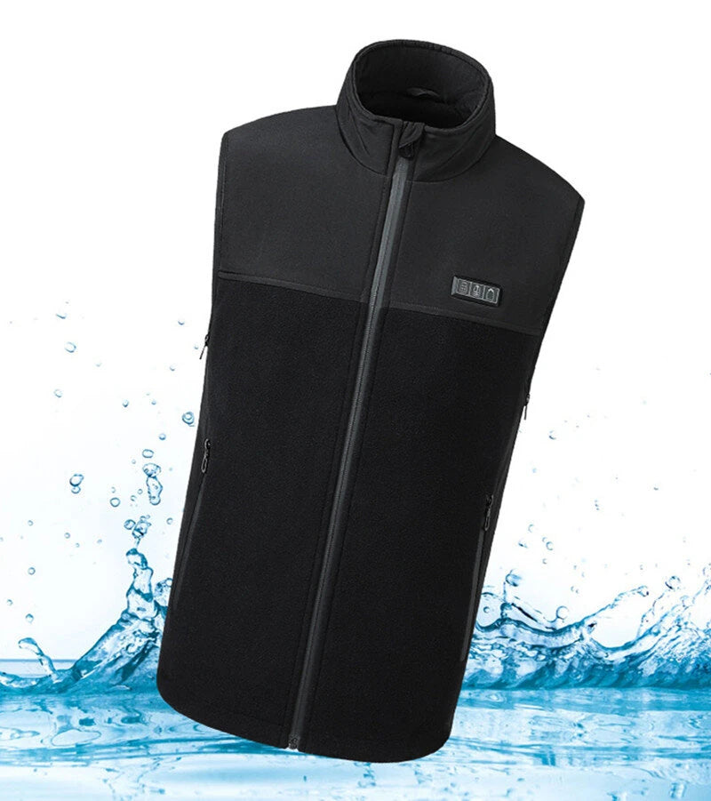 TENGOO HZ-13 13 Areas Heating Vest Zipper Adjustable Size 3-Gears Heated Jackets  USB Electric Thermal Clothing Winter Warm Vest Outdoor Heat Coat Clothing