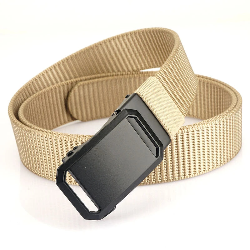 ZANLURE 125cm Metal Buckle Tactical Belt Nylon Wistand Inserting Buckle Military Fan for Men Women