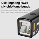 WEST BIKING 1000 Lumen High Brightness Bike Headlight 5000mAh Anti-glare Quick-release Bicycle Light IPX5 Waterproof USB Charging 6 Light Modes for MTB Road Cycling