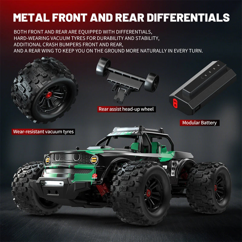 SMRC 1213 PRO RTR 1/14 2.4G 4WD 55km/h Brushless RC Car Full Proportional LED Light Vehicles Models Metal Diff Drive Shaft Gears Toys