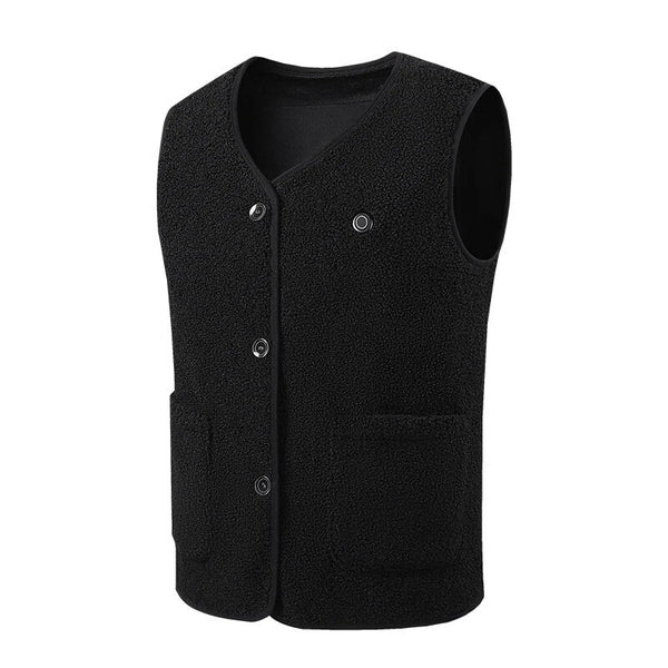 TENGOO HV-16T Heating Vest 16 Heating Areas Teddy Fleece Wram Comfortable Vest Self Heating Vest Usb Electric Thermal Vest Jacket