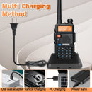 Baofeng M-5R 8W Ham Radio Long Range Dual Band Tri Power VHF UHF 1.25M Aviation AM FM Receiver Type-C Charging Walkie Talkie