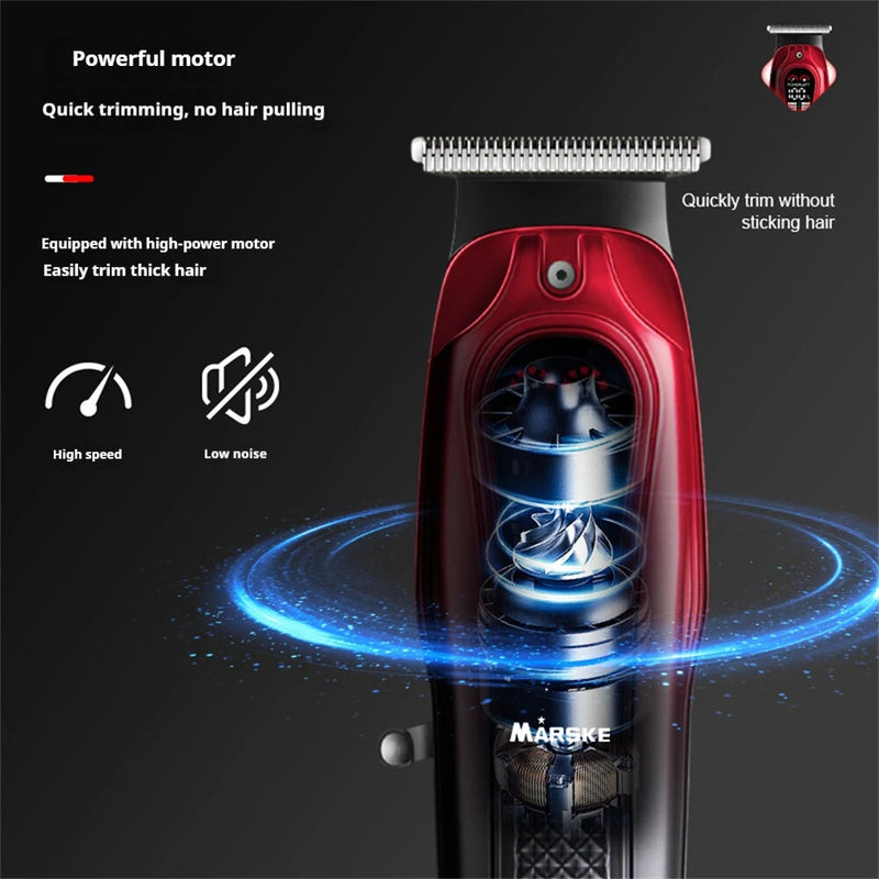 MARSKE MS-5067 Hair Clipper 1800mAh Rechargeable Battery LED Display Cordless USB Charge Professional Haircut Kit for Men