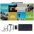 High Efficiency 600W Solar Panel Charger Monocrystalline Silicon Portable Kit 100A Charge Controller Extension Cable Battery Clip for RV Outdoor Camping Green Energy