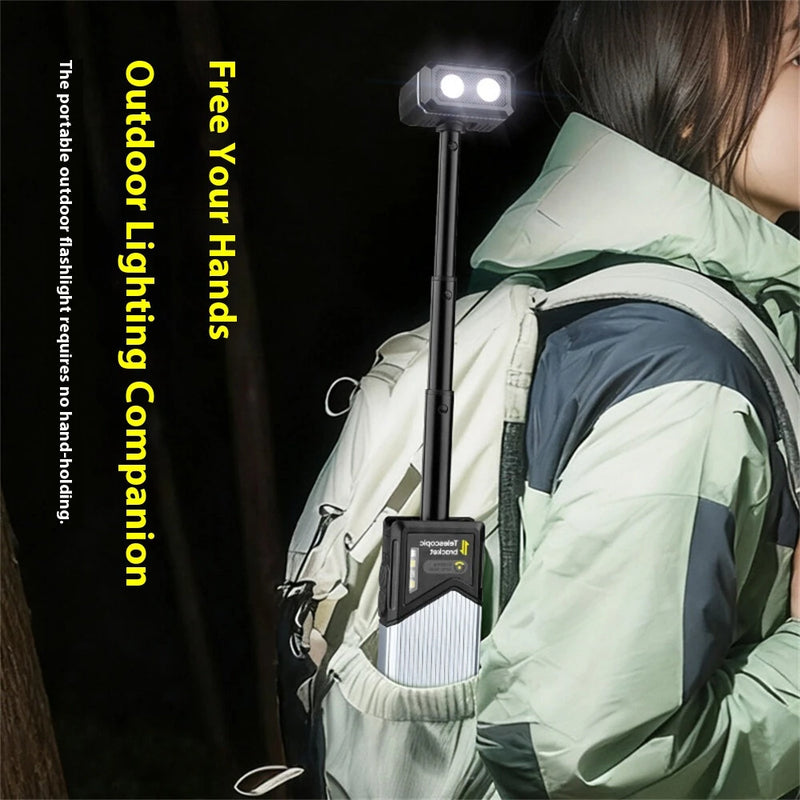Multi-function 180 Rotatable Pull-Out Handheld Folding Work Light for Outdoor Camping Maintenance Flashlight