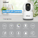 Srihome SH038 5MP 1944P 5G WIFI Wireless PTZ IP Dome Camera AI Humanoid Detection Full Color Night Vision Two-way Intercom Home Security Monitoring Cameras