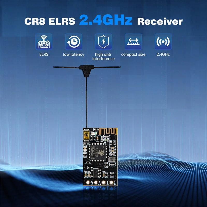 STARTRC CR8 2.4GHz ELRS 0.8g Ultra Lightweight Long Range Low Latency Nano Receiver for FPV Racer Drone RC Airplane Helicopter