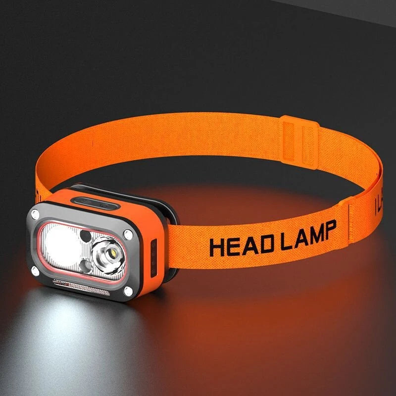 3 Light Source Sensors Headlamp Lightweight Portable Head Lamps Super Bright Outdoor Night Running Fishing Working LED Lighting Headlights