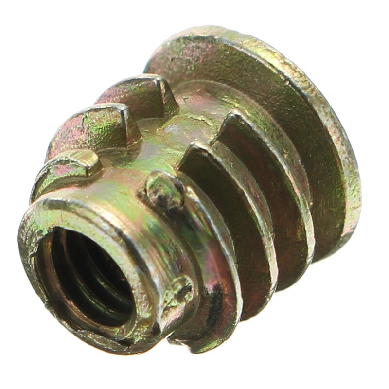 Suleve 50Pcs M4ZN1 M4 8mm Zinc Alloy Wood Furniture Hex Socket Drive Head Screw-in Threaded Insert Nut