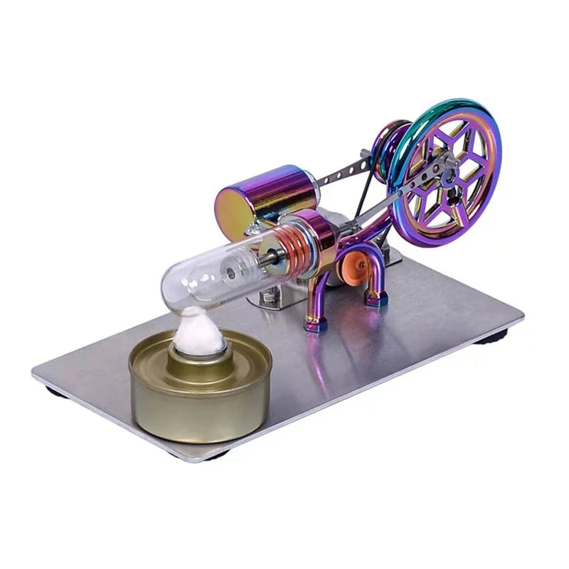 K211 Hot Air Stirling Engine Model Electricity Generator with Colorful LED Physics Experiment Science Education Toys