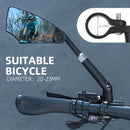 WEST BIKING HD Anti-Glare Bike Rearview Mirror 360 Rotation Adjustable Retractable Reflector for 20-23mm Bicycle Electric Scooter Handlebars