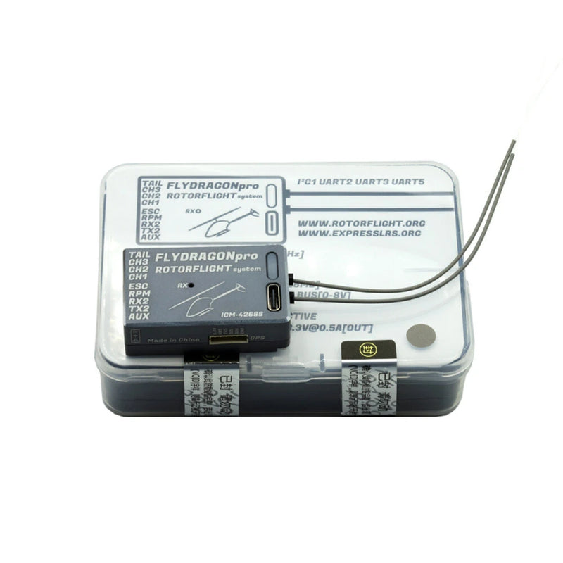 Steam FLYDRAGON Pro F722 V2.2 Gyroscope Rotorflight Upgraded Version Built-in Receiver Rescue Mode for RC Helicopter