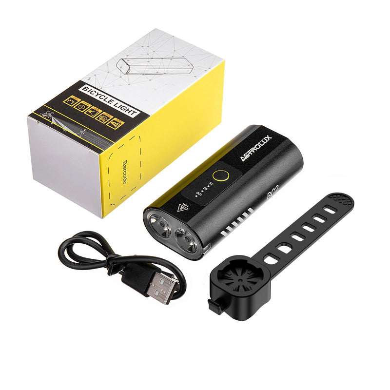 Astrolux BC2 Double 800LM LED Bright Bike Light 2600mAh Battery IP64 Waterproof 5 Light Modes Type-C Rechargeable Bicycle Front Light Flashlight