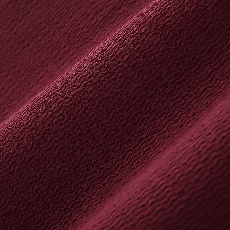 INCERUN Mens Half-collar Solid Knitted pit-stripe Short Sleeve T-shirt