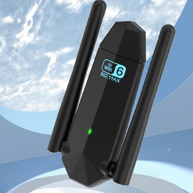 CINFAST AX1800M WiFi6 Wireless Network Card 2.4GHz 5GHz Dual Band USB3.0 WiFi Receiver Transmitter Adapter with 2 External High-gain Antennas