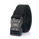 TUSHI 125cm Quick Release Tactical Belt Men Metal Buckle Nylon Elastic Girdle for Military Training Hiking Outdoor Work