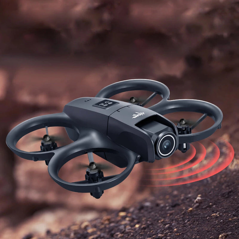 ZFR E66 AIR MINI WiFi FPV with 4.3inch Display Dual Camera 180 Electrically Adjustable Optical Flow Hover Automatic Obstacle Avoidance Circle Protection Kids Gifts 2.4G 4CH 6-Axis Remote Control RC Toys Drone Quadcopter RTF