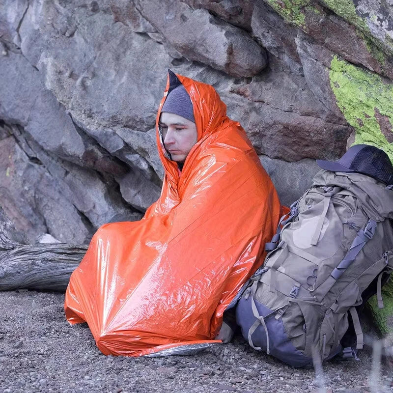 IPRee Outdoor First Aid Raincoat Camping Survival Blanket Desert Emergency Insulation Warm Equipment Body Protection