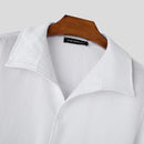 INCERUN Mens Windsor Collar Striped Long Sleeve Shirt Comfortable Casual Lapel Top for Male S-5XL