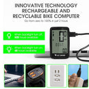 WEST BIKING 5 Languages Bike Computer 21 Functions Touch Screen USB Charging Waterproof Wireless Bicycle Speedometer Odometer for MTB Road Cycling