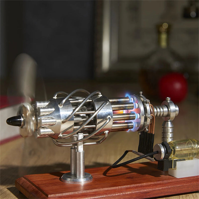 16 Cylinder Swash Plate Stirling Engine Model Quartz Glass Hot Air Creative Motor Engine Generator  Single / Double Gas Tank Science Discovery Technology Education Toys