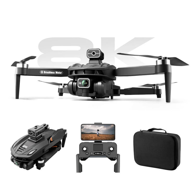 WLRC V168 PRO MAX GPS 5G WiFi FPV with HD Dual Camera Servo Gimbal 360 Intelligent Obstacle Avoidance Optical Flow Hover Brushless Foldable RC Drone Quadcopter RTF