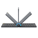 Delux MF10 Foldable Keyboard and Mouse Set Ultra Slim Wireless bluetooth Keyboard & Mouse Combo 120days Standby Magnetic Closure for PC Laptop Computer Monitor