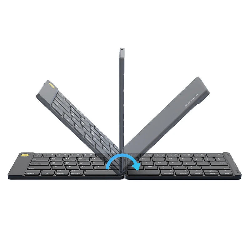 Delux MF10 Foldable Keyboard and Mouse Set Ultra Slim Wireless bluetooth Keyboard & Mouse Combo 120days Standby Magnetic Closure for PC Laptop Computer Monitor