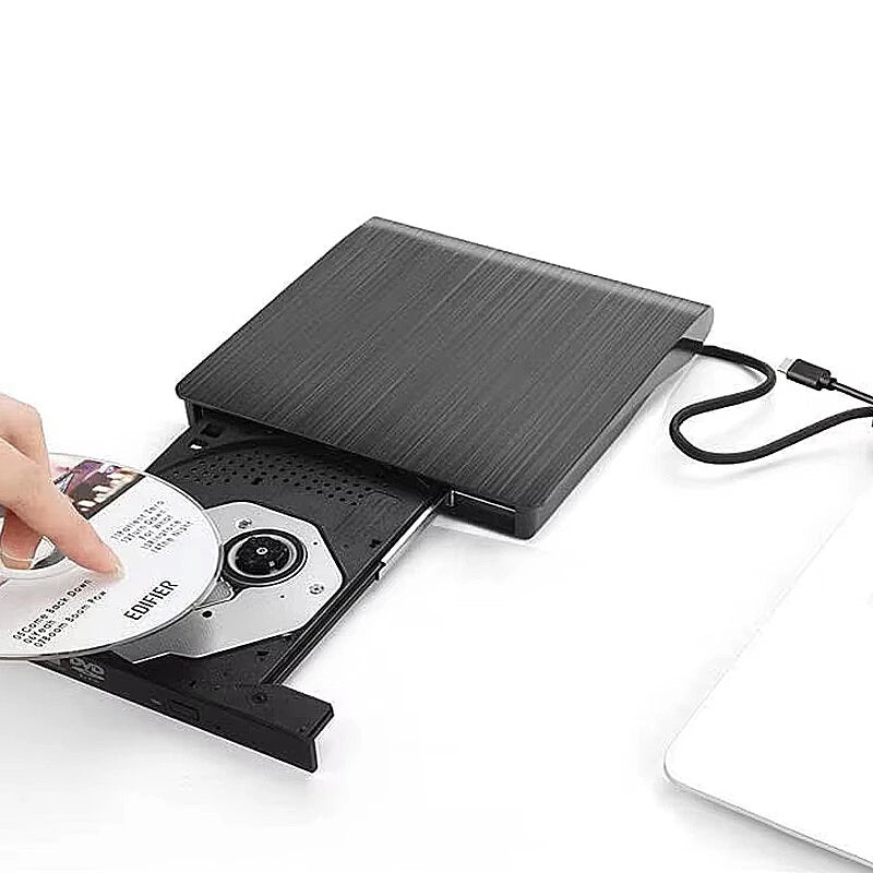 XD020 USB3.0+Type-C 2-in-1 Slim External DVD RW CD Writer Drive Burner Reader Player Optical Drives for Laptop PC DVD Burner DVD Portatil