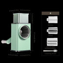 1 Set 3-in-1 Rotating Vegetable Cutter with Crank Handle Manual Garlic Shredder Multifunction Vegetable Slicer Kitchen Accessories Vegetable Grater Chopper Round Cutter