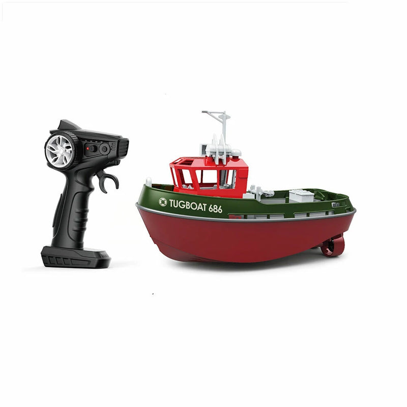 TY XIN 686 2.4G 1/72 Rc Boat Powerful Dual Motor Wireless Electric Remote Control Tugboat Model Toys for Boys Gift