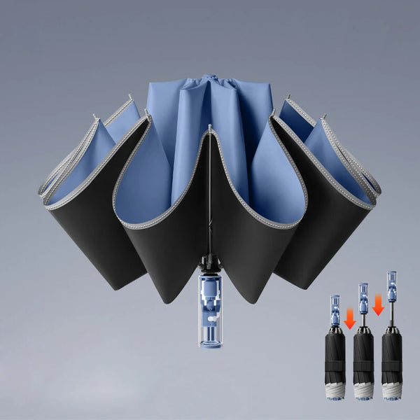 Fully Automatic Umbrella Safety Anti-Rebound Reverse Folding Umbrella Sunny Rainy Dual-Use Sunshade Umbrella