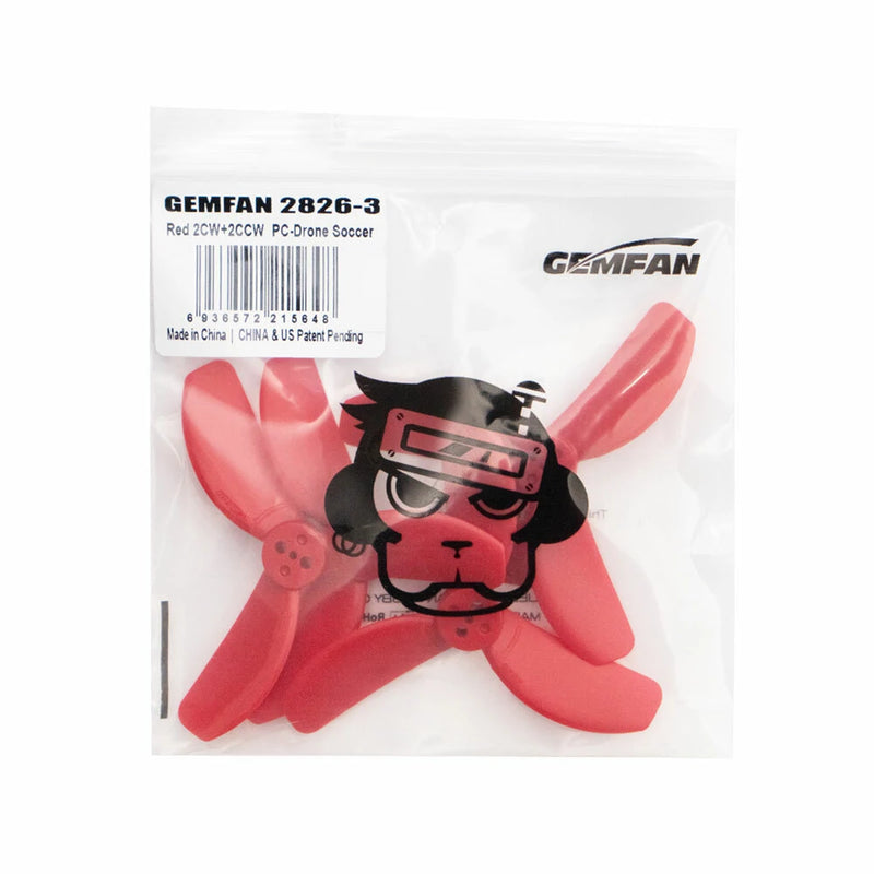 4/8Pairs Gemfan 2826 71mm 2.8 Inch 3-Blade Propeller 1.5mm Mounting Hole for 1205 4300KV Motor Soccer FPV Drone