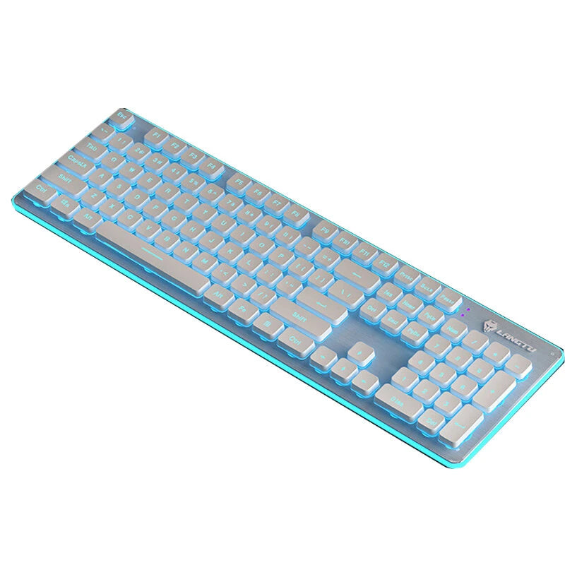 LANGTU LT600 104 Keys 2.4G RGB Wireless Keyboard Mechanical Feel Membrane Touch Silent Wireless Waterproof Keyboard for PC Laptop Office