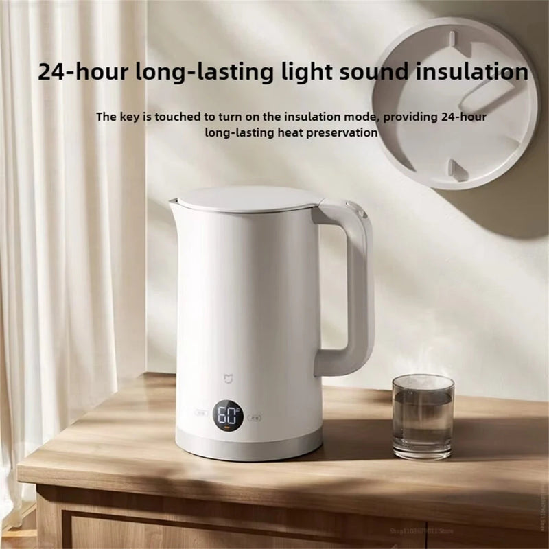 XIAOMI Mijia 1800W Constant Temperature Electric Kettle 3 Fast Boil BPA-Free Hot Water Boiler With 1.7L Capacity 4-Level Temperature Adjustment 24H Keep Warm