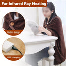 TENGOO USB Electric Heated Shawl 100*70cm Soft Flannel Heated Wrap Blanket Winter Wearable Fast Heating Electric Throw Blanket for Office Outdoor Camping