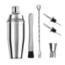6PCS Stainless Steel Cocktail Shaker Set Professional Martini Drink Mixer Tool Set for Home Bar Party