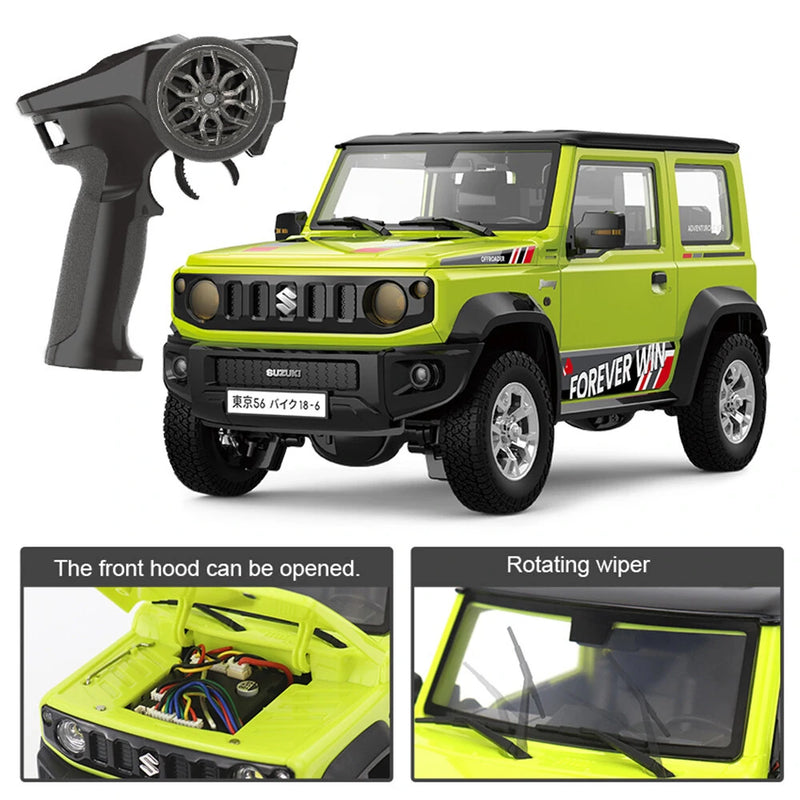 HG HG4-53 TRASPED 1/16 2.4G 3WD RC Car for SUZUKI JIMNY Rock Crawler LED Light Simulated Sound Off-Road Climbing Truck RTR Full Proportional Models Toys