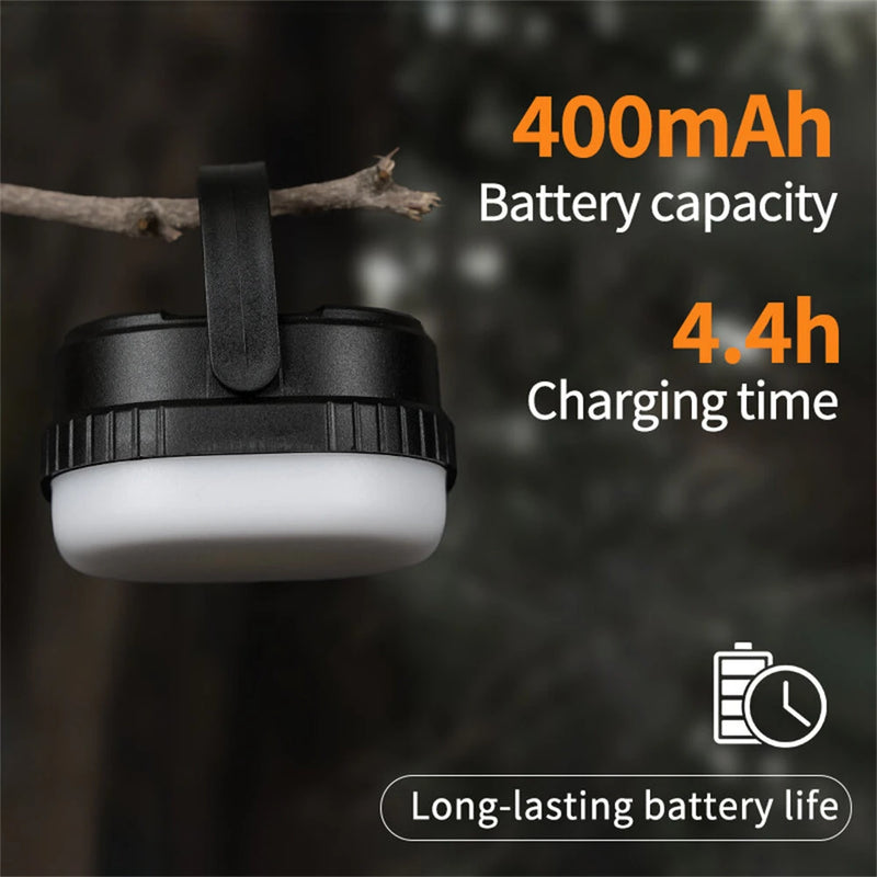 IPRee Mini Camping Light Rechargeable Magnetic Work Lamp with Built-in Lithium Battery, Waterproof Outdoor Repair Lantern Emergency Light