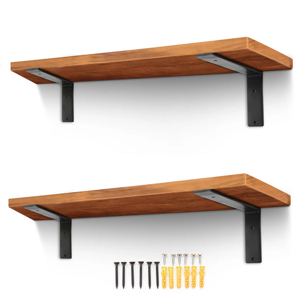 4PCS Wall Mounted Floating Shelves Holder DIY Storage Shelving Display Bracket