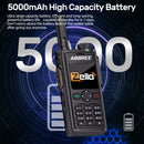 ABBREE GP-298 Public Network Walkie Talkie 4G LTE Android 5.1 WiFi Bluetooth Long Range 5000mAh Two-Way Radio Group Call Noise Cancellation Global POC Zello Compatible Sim Card