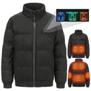 TENGOO HJ-07A Heating Jacket 7 Heated Areas Coat Jacket Three-speed Temperature Control Heated Windbreaker Thermal High Neck Coat for Winter Outdoor Sport