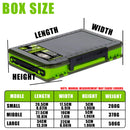 SAMOLLA 10 Compartments Small Double Fishing Tackle Box Portable Handle Lure Baits Container Y-slot Storage Organizer