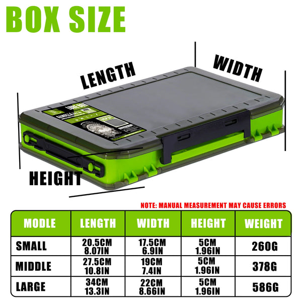 SAMOLLA 10 Compartments Small Double Fishing Tackle Box Portable Handle Lure Baits Container Y-slot Storage Organizer
