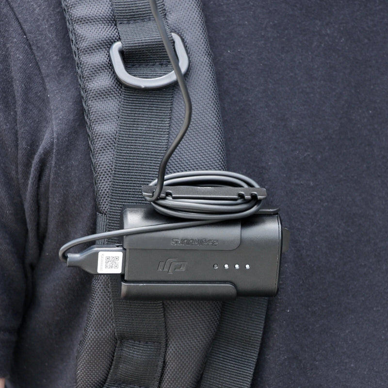 Sunnylife Headband Battery Storage Case Back Clip Holder for DJI FPV Goggles V2 Flying Glasses Power Supply Cable Accessories