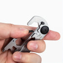 IPRee 9in1 13in1 Mini Multifunction Wrench & Bottle Opener Compact Card Tool Stainless Steel Climbing Carabiner EDC Keychain Gear Rope Cutter Camping Hiking Outdoor Tools