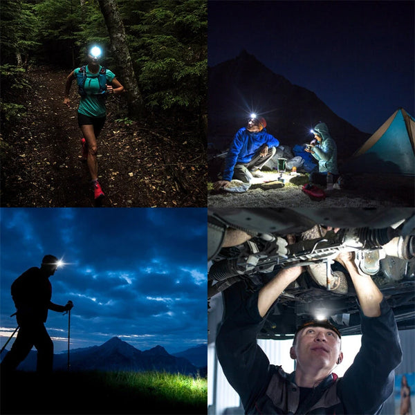 NICRON H15T 500LM High Brightness Headlamp Spot/Flood Double-Swich LED Flashlight LED Light Portable Waterproof Dual-Fuel Headlamp